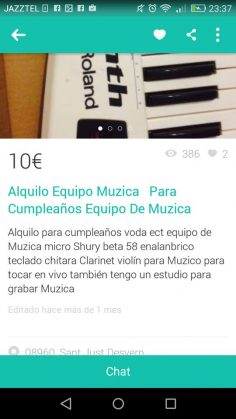 ALQUILO EQUIPO “MUZICA”