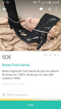 BOTAS “PUTA GARCÍA”