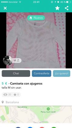 CAMISETA CON AJUGEROS