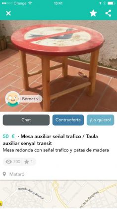 MESA SEÑAL DE TRÁFICO