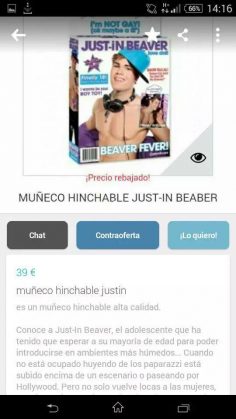 MUÑECO HINCHABLE JUST-IN BEABER