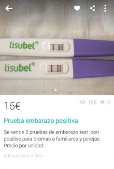 PRUEBA EMBARAZO POSITIVA