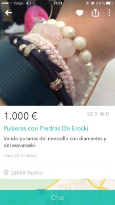 PULSERAS CON PIEDRAS “DE EROSKI”