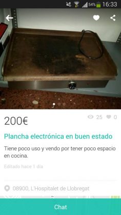 PLANCHA ELECTRÓNICA EN BUEN ESTADO